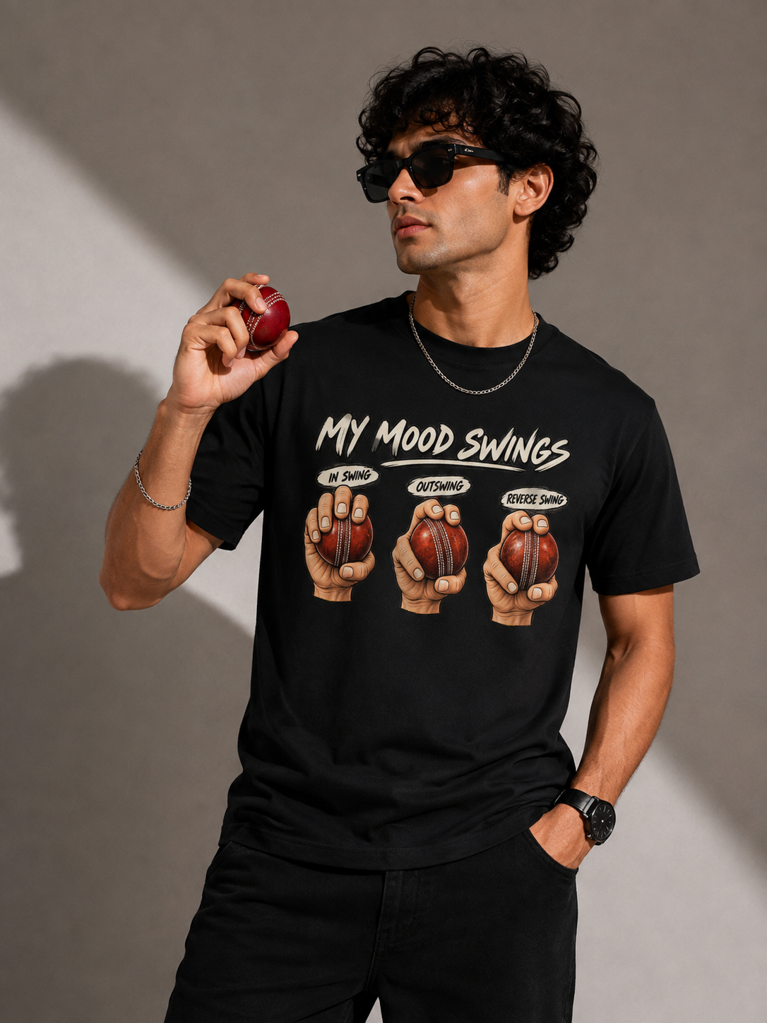 My Mood Swings Cricket Graphic T-Shirt