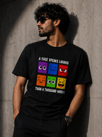 A Face Speaks Louder Graphic T-Shirt