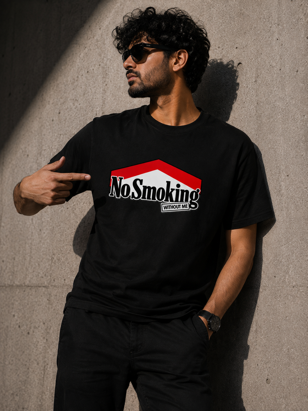 No Smoking Without Me Graphic T-Shirt