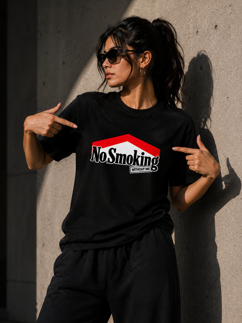 No Smoking Without Me Graphic T-Shirt