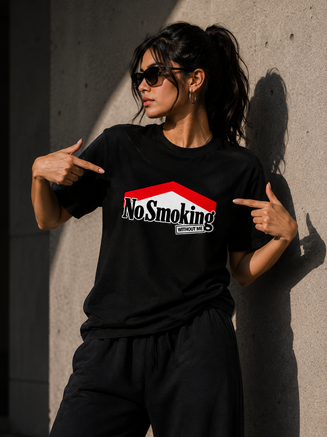 No Smoking Without Me Graphic T-Shirt