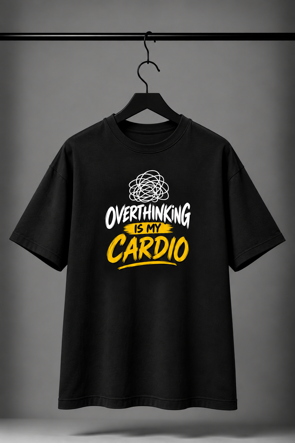 Overthinking Is My Cardio Oversized Graphic T-Shirt