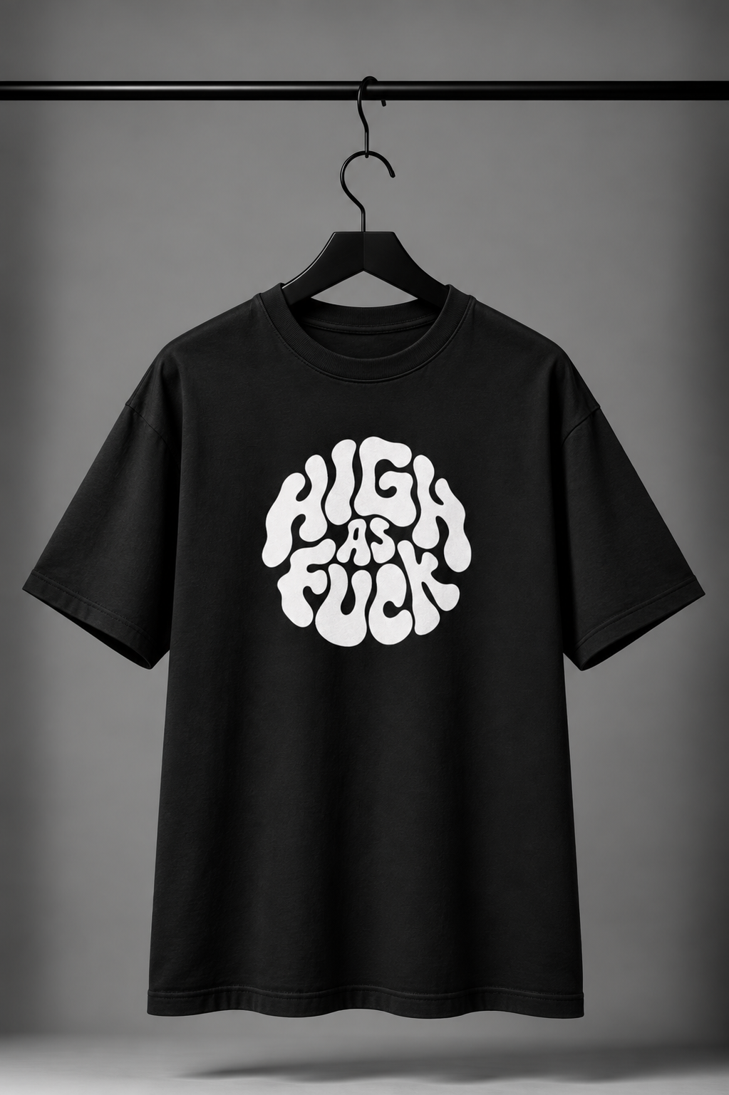 High As Fuck Oversized Graphic T-Shirt