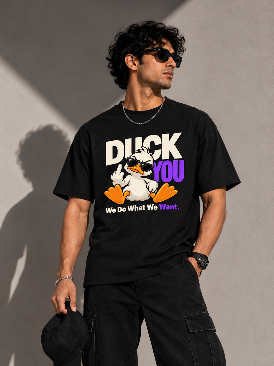 Duck You – We Do What We Want Oversized Graphic T-Shirt