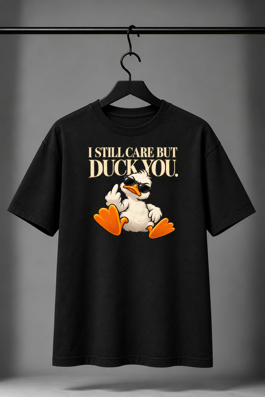 I Still Care But Duck You Oversized Graphic T-Shirt