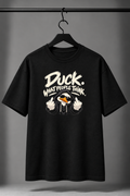 Duck What People Think Oversized Graphic T-Shirt