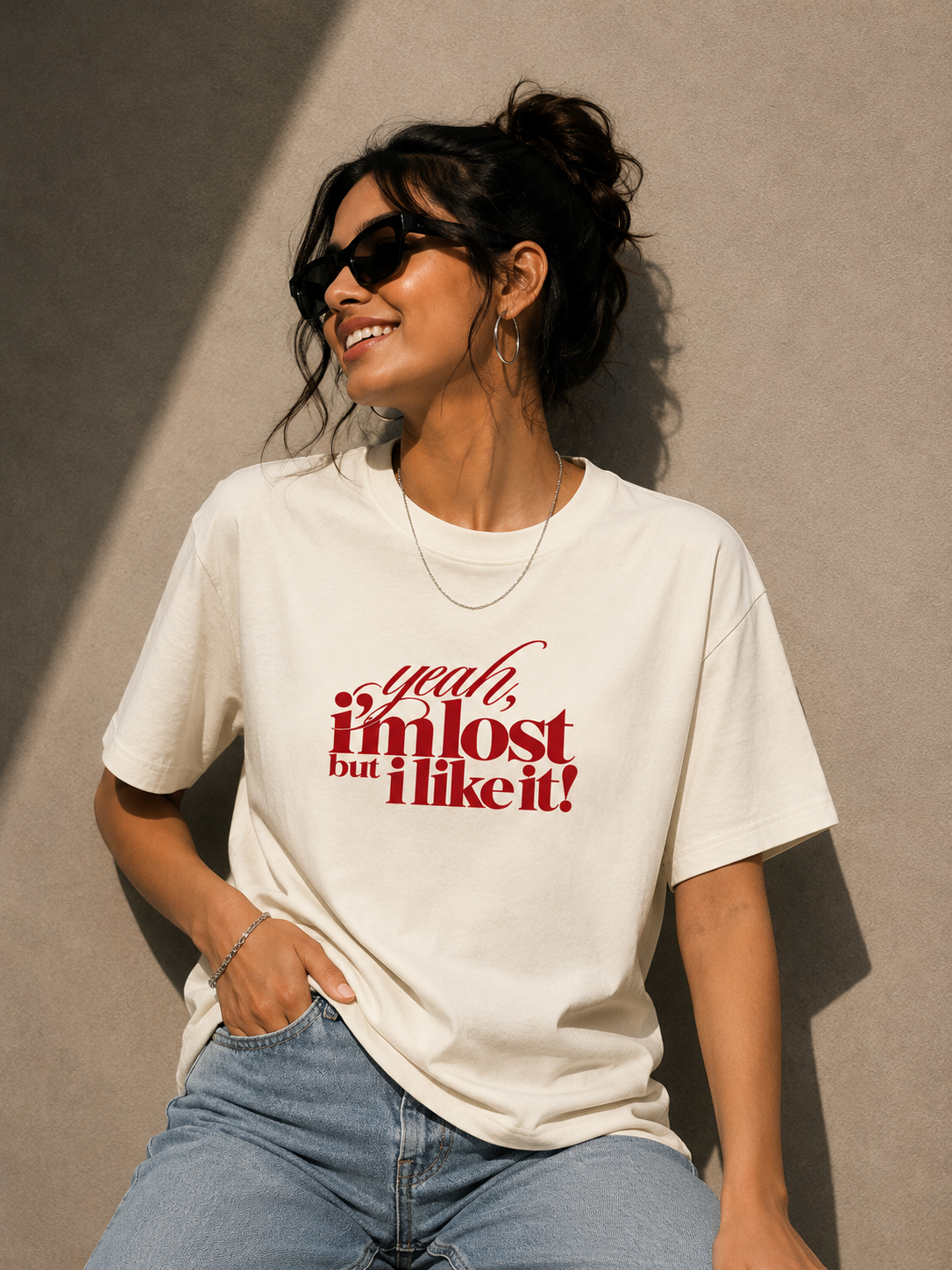 Yeah, I’m Lost But I Like It Women’s Graphic T-Shirt