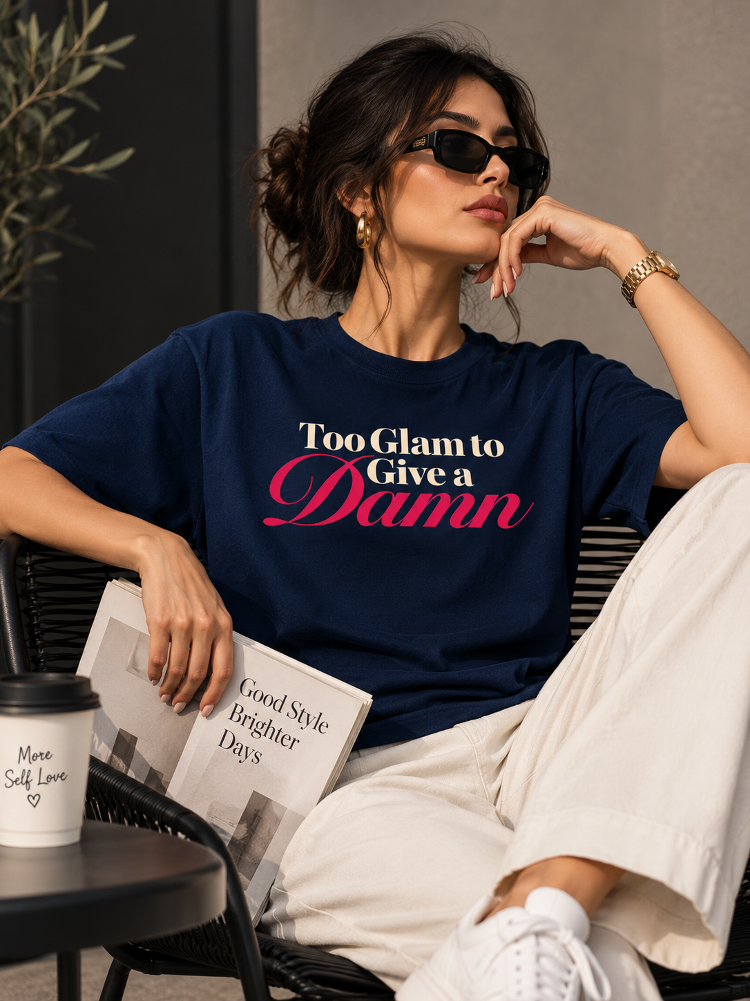 Too Glam to Give a Damn Women’s Graphic T-Shirt