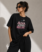 Alexa Delete Body Fat Oversized Graphic T-Shirt