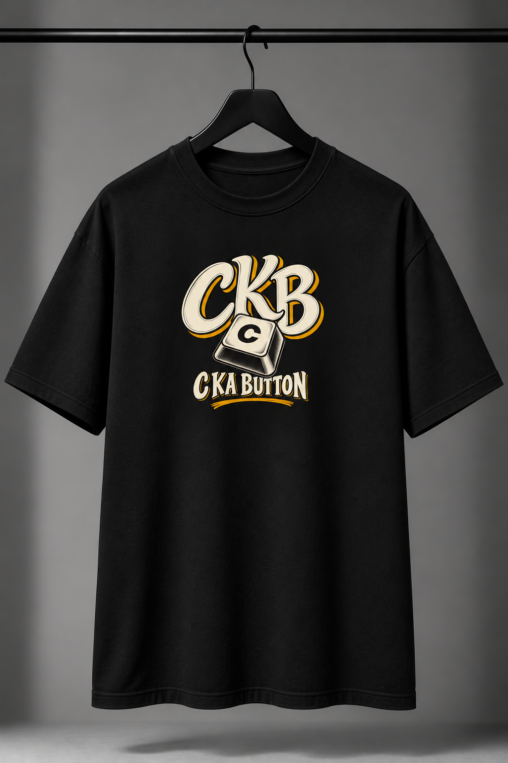 CKB – C Ka Button Oversized Graphic T-Shirt