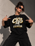 CKB – C Ka Button Oversized Graphic T-Shirt