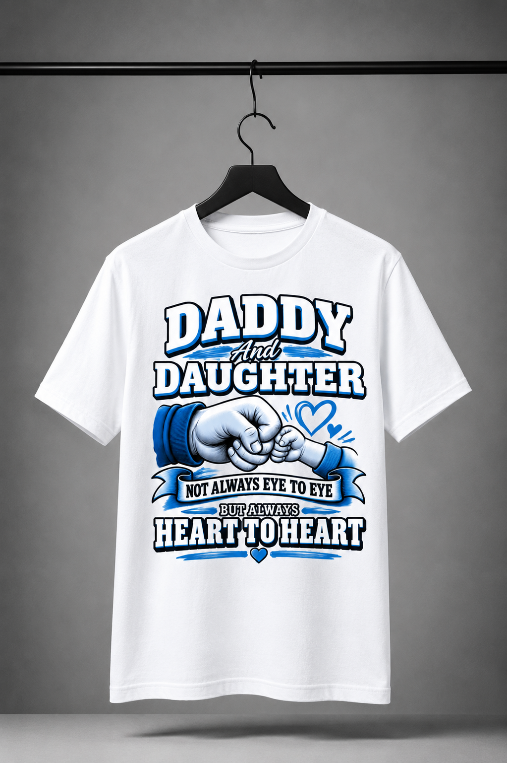 Daddy & Daughter Heart to Heart Graphic T-Shirt