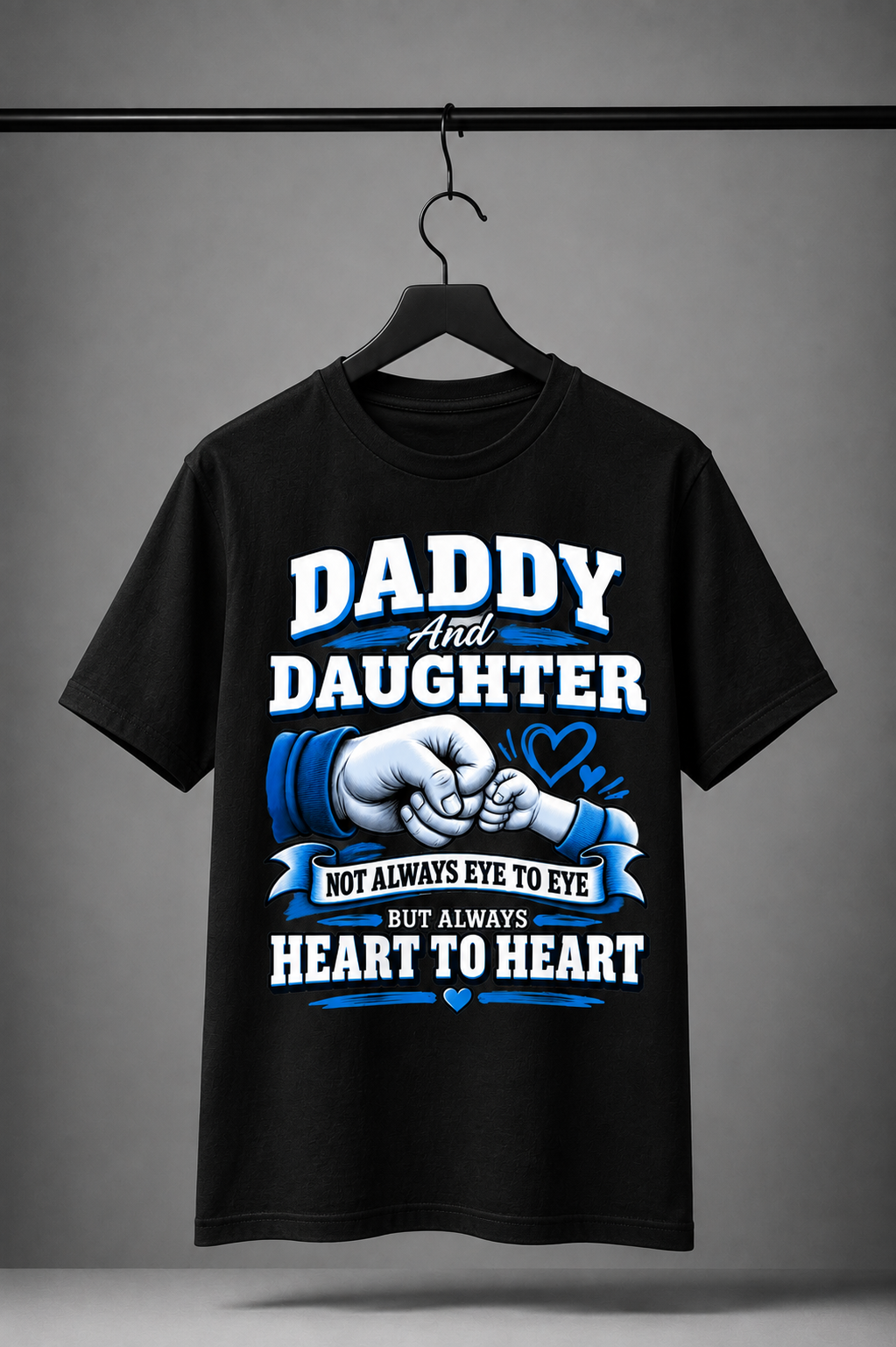 Daddy & Daughter Heart to Heart Graphic T-Shirt