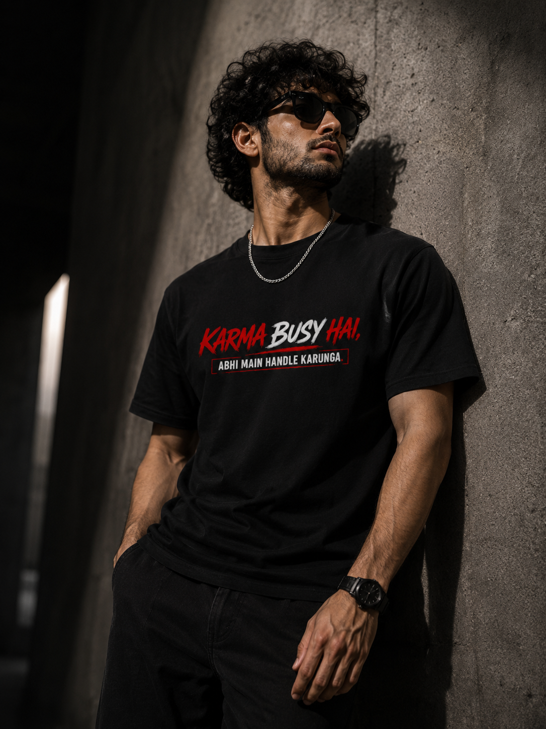 Karma Busy Hai Men’s Graphic T-Shirt
