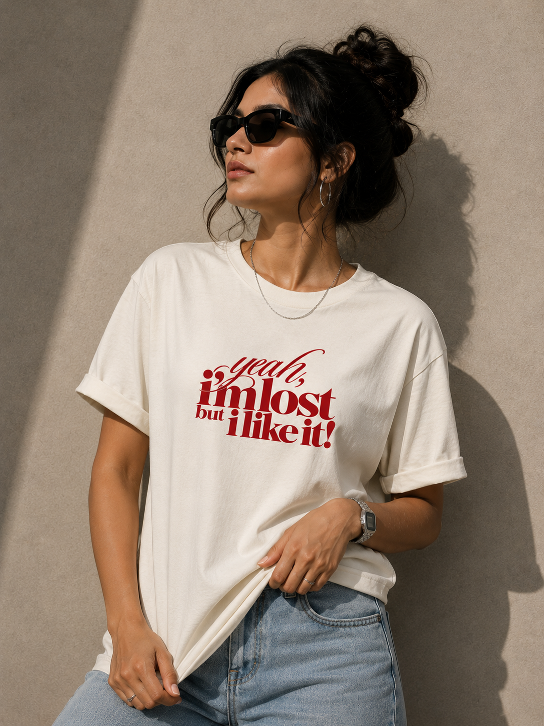 Yeah, I’m Lost But I Like It Women’s Graphic T-Shirt